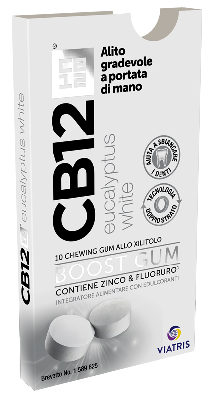 CB12 BOOST EUCALYPTUS WHITE 10 CHEWING GUM - Pharmaleader