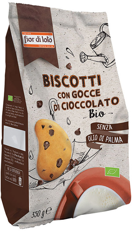 BISCOTTI CON GOCCE DI CIOCCOLATO BIO 350 G - Pharmaleader