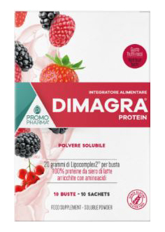 DIMAGRA PROTEIN RED FRUIT 10 BUSTE - Pharmaleader