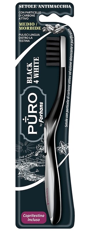 FORHANS SPAZZOLINO BLACK4WHITE SETOLE CARBONE - Pharmaleader