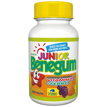 BENEGUM JUNIOR VIT C E FERRO 40 CARAMELLE GOMMOSE GUSTO FRUTTA - Pharmaleader