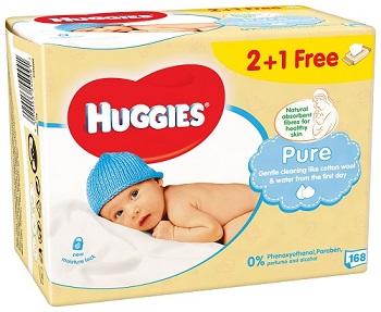 HUGGIES SALVIETTE PURE 3 CONFEZIONI DA 56 SALVIETTE - Pharmaleader