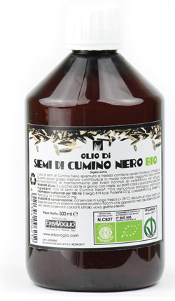 OLIO DI SEMI DI CUMINO NERO BIO 500 ML - Pharmaleader