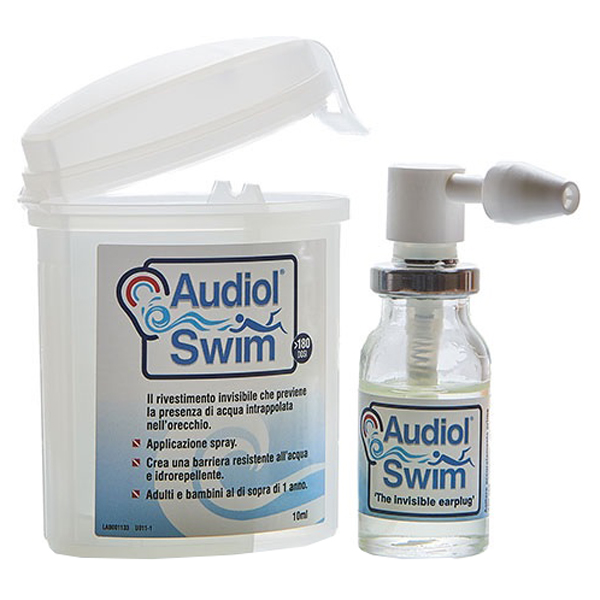 AUDIOLSWIM SOLUZIONE RIVESTIMENTO CANALE UDITIVO COME BARRIERA IDROREPELLENTE - Pharmaleader