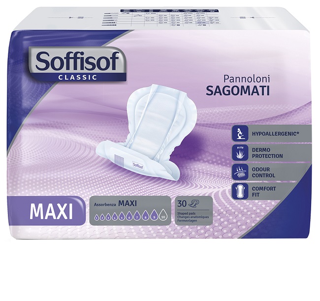 PANNOLONE SOFFISOF CLASSIC SAGOMATO MAXI 30 PEZZI - Pharmaleader