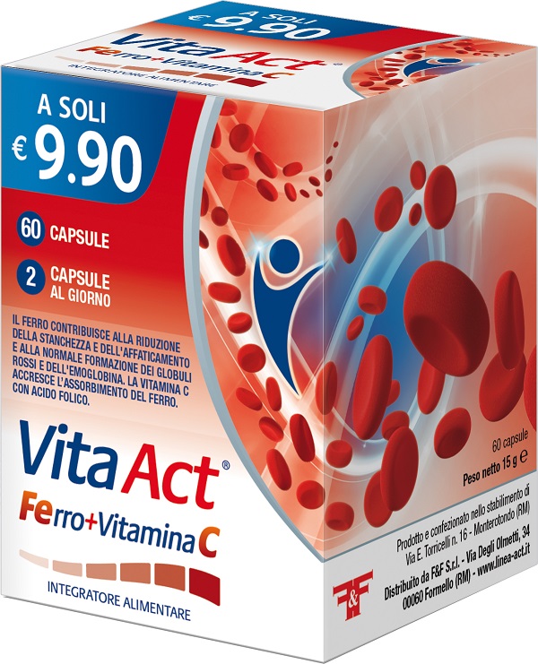 VITA ACT FERRO+VITAMINA C 60 CAPSULE - Pharmaleader