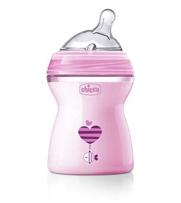 CHICCO BIBERON NATFEEL 2M+ GIRL 250 ML - Pharmaleader