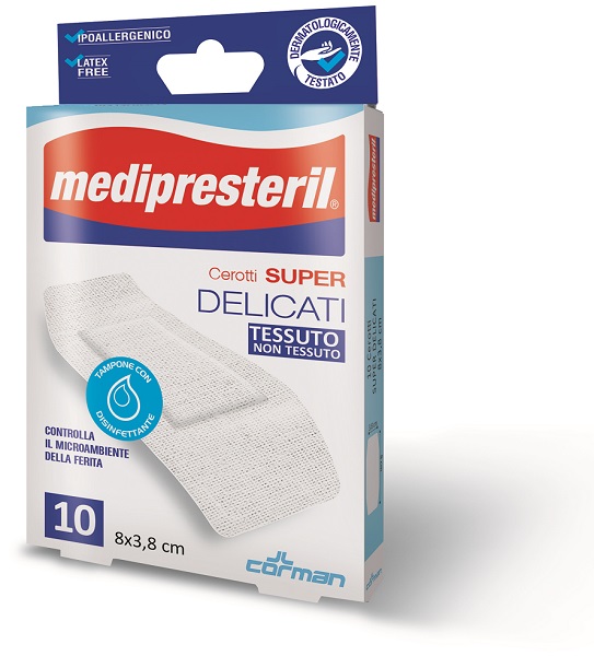 MEDIPRESTERIL CEROTTI DELICATI SUPER 8 X 3,8 10 PEZZI - Pharmaleader