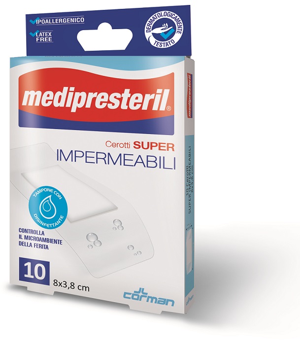 MEDIPRESTERIL CEROTTI IMPERMIABILI SUPER 8 X 3,8 10 PEZZI - Pharmaleader