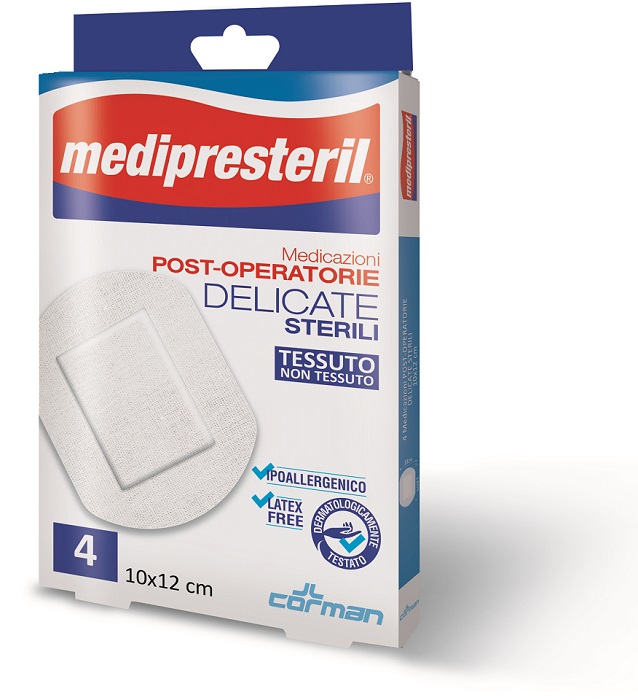 MEDICAZIONE POST OPERATORIA MEDIPRESTERIL DELICATA TNT 10X12CM 5 PEZZI - Pharmaleader