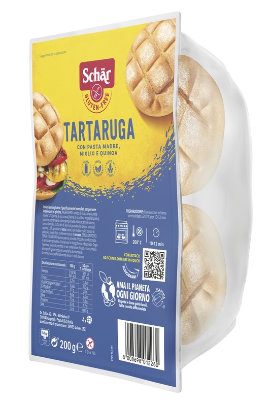 SCHAR TARTARUGA PANE SENZA LATTOSIO 200 G - Pharmaleader