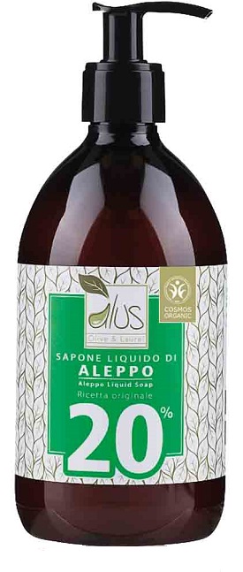 ALUS OLIVE & LAUREL SAPONE LIQUIDO DI ALEPPO 20% 500 ML - Pharmaleader