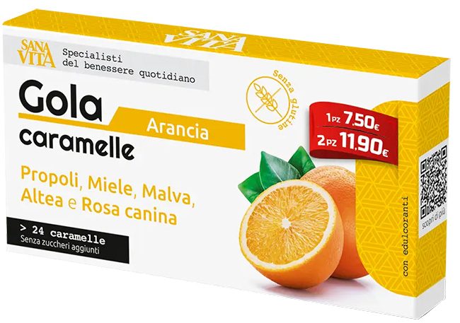 SANAVITA GOLA ARANCIA 24 COMPRESSE - Pharmaleader