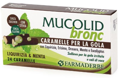 MUCOLID BRONC MENTA & LIQUIRIZIA 24 CARAMELLE - Pharmaleader
