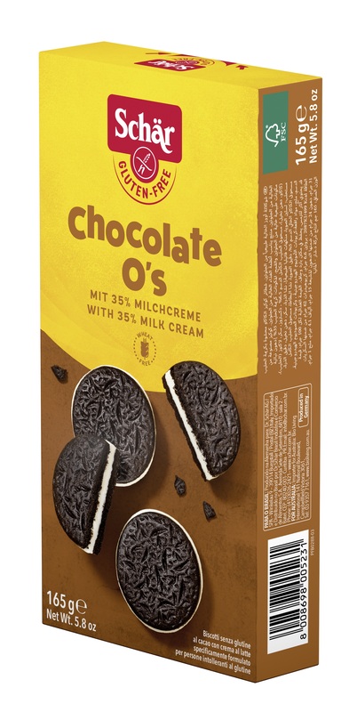 SCHAR CHOCOLATE O'S BISCOTTI AL CACAO CON CREMA AL LATTE 165 G - Pharmaleader