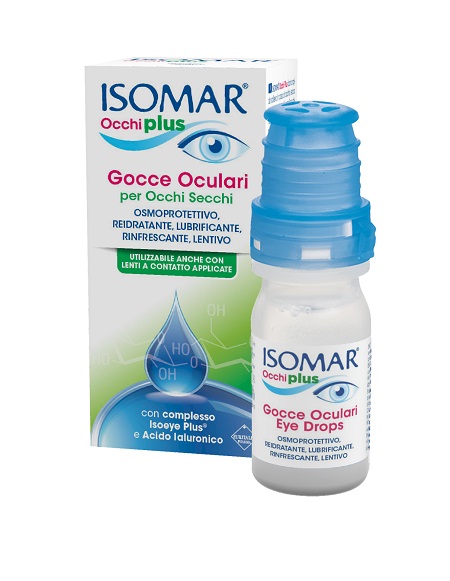 ISOMAR OCCHI PLUS GOCCE OCULARI PER OCCHI SECCHI ALL'ACIDO IALURONICO 0,25% 10 ML - Pharmaleader