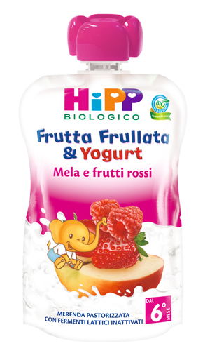 HIPP BIO FRUTTA FRULLATA YOGURT MELA FRUTTI ROSSI 90 G - Pharmaleader