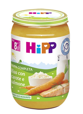 HIPP PAPPA PRONTA RISO CAROTE SALMONE 220 G - Pharmaleader