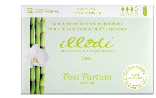 ILLEDI ASSORBENTI LADY NORMAL SENZA ALI POST PARTO TAGLIA MEDIUM 12 PEZZI - Pharmaleader