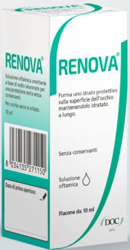 RENOVA COLLIRIO SOSTITUTO LACRIMALE A BASE DI ACIDO IALURONICO 0,4% FLACONE DA 10 ML SENZA CONSERVANTI - Pharmaleader