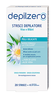 DEPILZERO STRISCE VISO E BIKINI 20 PEZZI - Pharmaleader