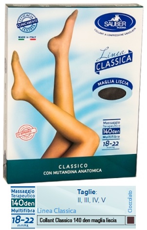 SAUBER CLASSICO COLLANT 140 DENARI MAGLIA LISCIA CIOCCOLATO 4 - Pharmaleader