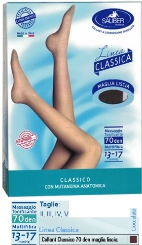 SAUBER CLASSICO COLLANT 70 DENARI MAGLIA LISCIA CIOCCOLATO 2 - Pharmaleader