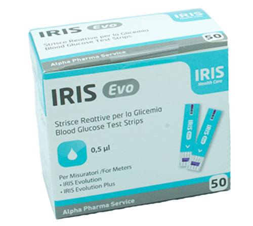 STRISCE MISURAZIONE GLICEMIA IRIS EVO 50 PEZZI - Pharmaleader