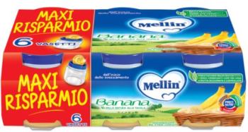 MELLIN OMOGENEIZZATO BANANA 6 X 100 G - Pharmaleader