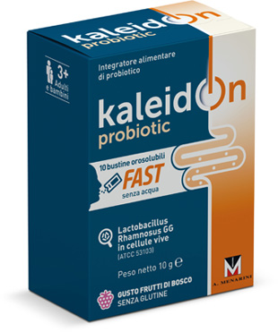 KALEIDON PROBIOTIC FAST FRUTTI DI BOSCO 10 BUSTE OROSOLUBILI - Pharmaleader