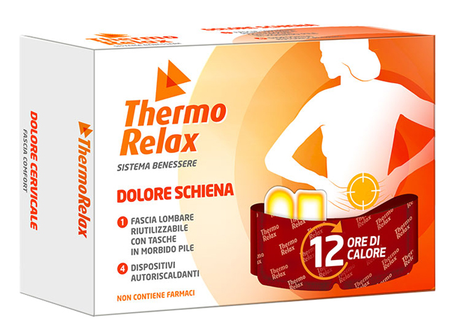 THERMORELAX FASCIA LOMBARE DOLORE SCHIENA+4 DISPOSITIVI AUTORISCALDANTI - Pharmaleader