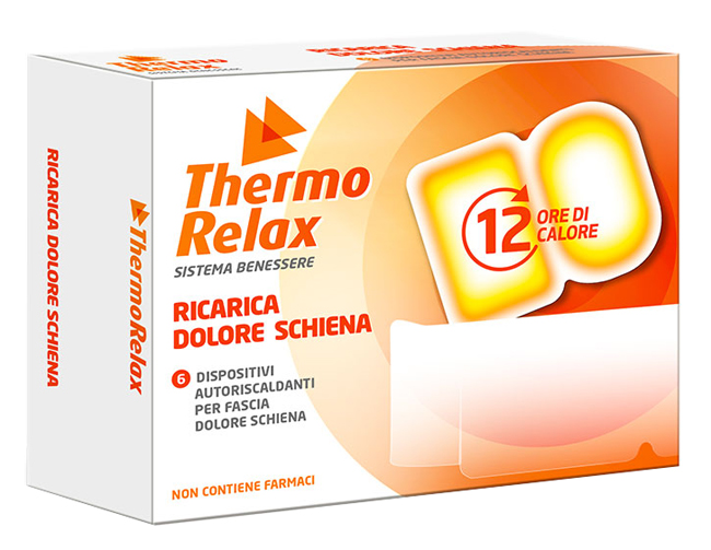THERMORELAX RICARICA PER FASCIA DOLORE LOMBARE 6 DISPOSITIVI AUTORISCALDANTI - Pharmaleader