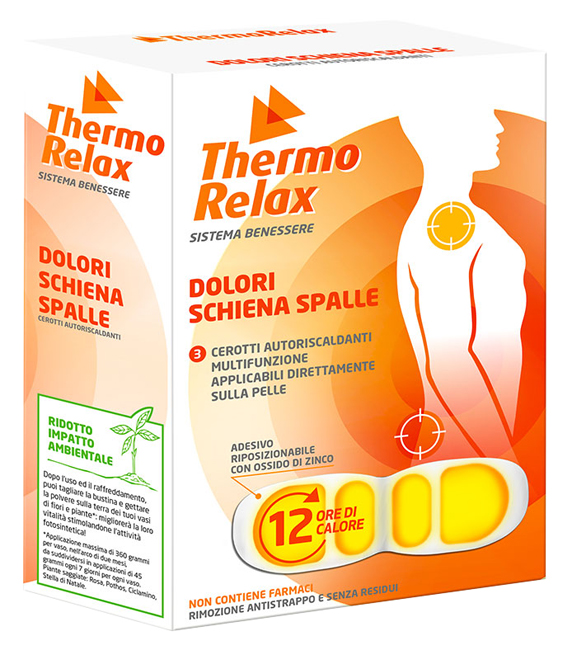 THERMORELAX CEROTTO AUTORISCALDANTE DOLORE SCHIENA/SPALLE 3 PEZZI - Pharmaleader