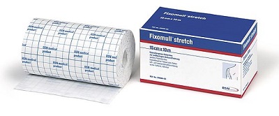 FASCIA AUTOADESIVA IPOALLERGENICA FIXOMULL STRETCH PER FISSAGGIO CATETERI M 10 X 10 CM - Pharmaleader