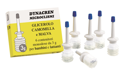 DYNACREN MICROCLISMI CAMOMILLA E MALVA 6 PEZZI DA 3 G PER BAMBINI E LATTANTI - Pharmaleader