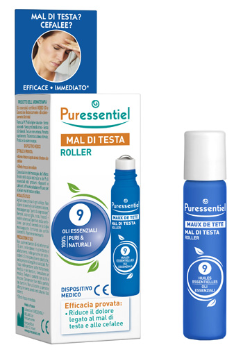 PURESSENTIEL ROLLER MAL DI TESTA AI 9 OLI ESSENZIALI 5 ML - Pharmaleader