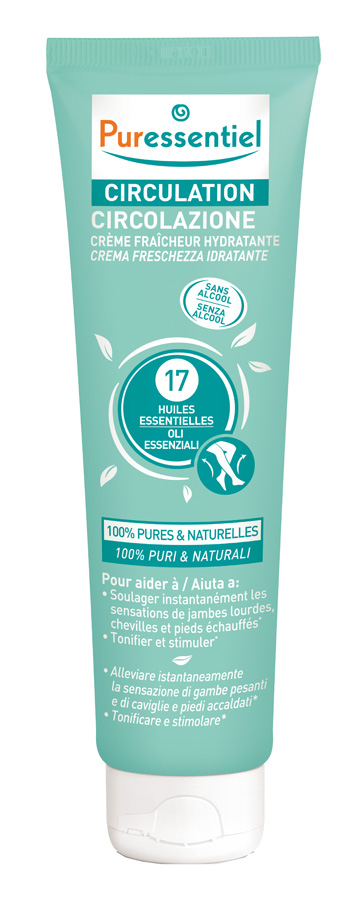PURESSENTIEL CREMA CIRCOLAZIONE FRESCHEZZA IDRATANTE GAMBE EI STANCHI 100 ML - Pharmaleader