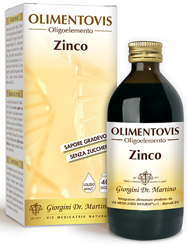 OLIMENTOVIS OLIGOELEMENTO ZINCO LIQUIDO ANALCOLICO SENZA ZUCCHERI 200 ML 40 DOSI - Pharmaleader