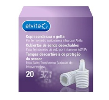 ALVITA COPRI SONDA USA E GETTA PER TERMOMETRO AD INFRAROSSI 20 PEZZI - Pharmaleader