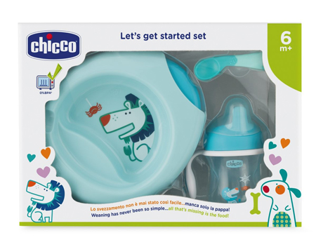 CHICCO SET PAPPA 6 MESI+ AZZURRO - Pharmaleader