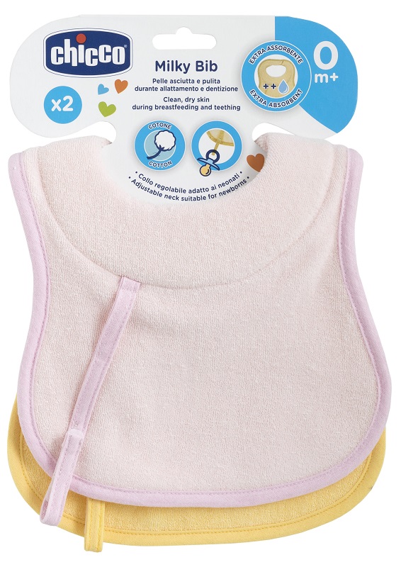 CHICCO BAVAGLINE 0M+ 2PZ ROSA - Pharmaleader