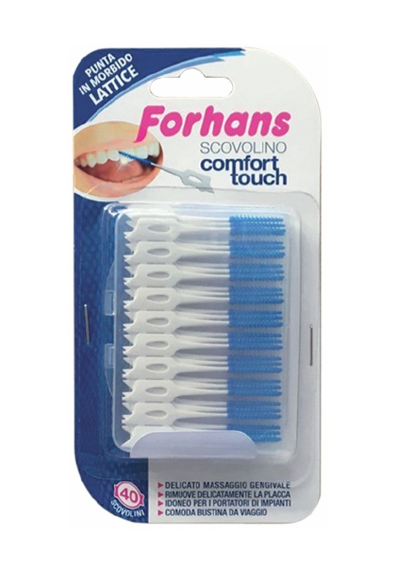 FORHANS SCOVOLINO COMFORT TOUCH PUNTA IN LATTICE 40 PEZZI - Pharmaleader