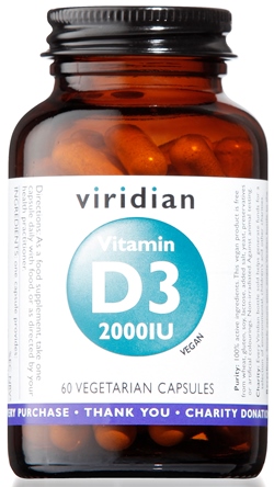 VIRIDIAN VITAMIN D3 2000IU 60CPS - Pharmaleader