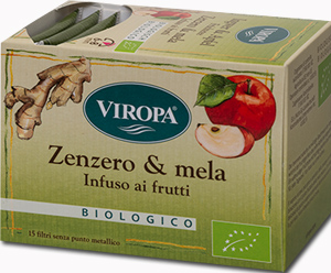 VIROPA ZENZERO & MELA INFUSO BIOLOGICO 15 BUSTINE 2,5 G - Pharmaleader
