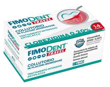 FIMODENT TRAVEL COLLUTORIO CLOREXIDINA SPDD 0,20% 14 FLACONCINI MONODOSE 10 ML - Pharmaleader