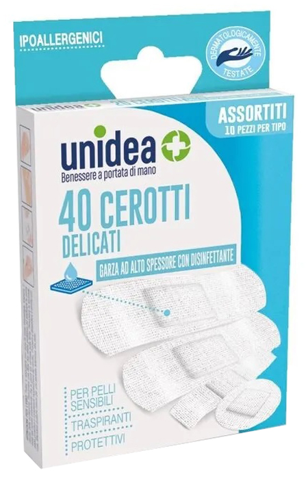 CEROTTO UNIDEA TESSUTO NON TESSUTO ASSORTITI 40 PEZZI - Pharmaleader