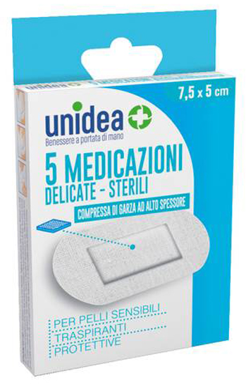MEDICAZIONE STERILE UNIDEA TESSUTO NON TESSUTO 7,5X5 CM 5 PEZZI - Pharmaleader