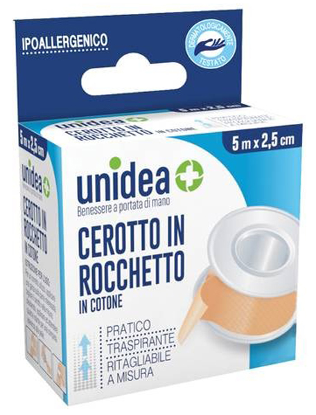 CEROTTO IN ROCCHETTO UNIDEA IN TELA M 5X2,5 CM - Pharmaleader