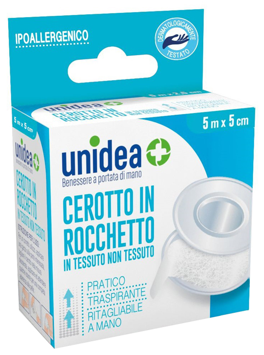 CEROTTO IN ROCCHETTO UNIDEA TESSUTO NON TESSUTO M 5X5 CM 1 PEZZO - Pharmaleader