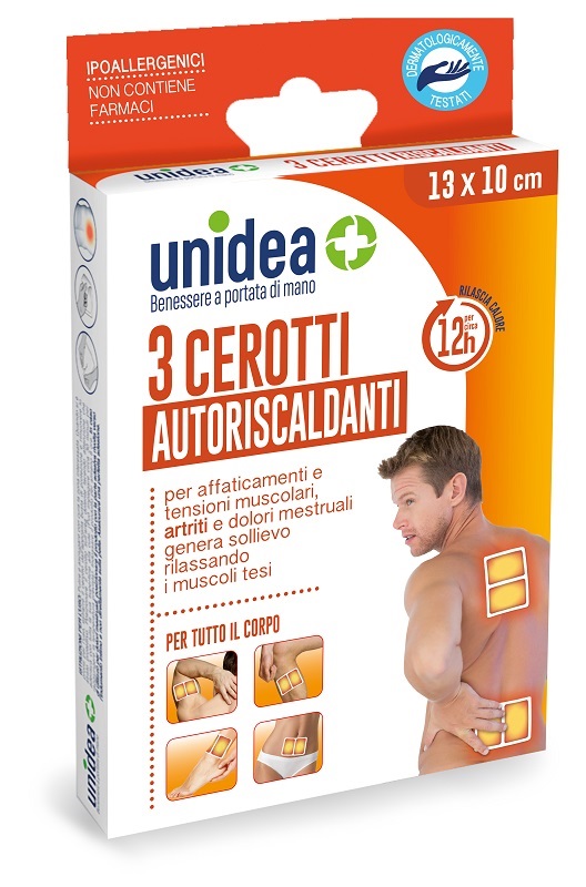 CEROTTO RISCALDANTE UNIDEA 13X10 CM 3 PEZZI - Pharmaleader